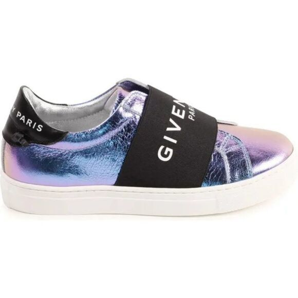 GIVENCHY Kids' Logo Band Iridescent Slip-On Sneaker 3 US 34 EU - Picture 2 of 4